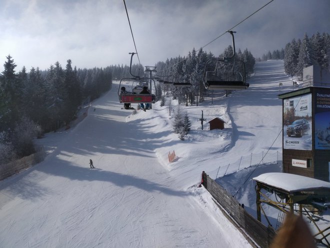 Замерзаю в кресле. Слева Přemostěná, справа мой любимый Slalomák.