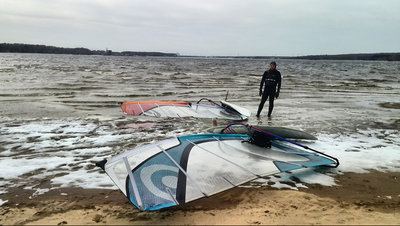 виндсерфинг в Новосельцево 06.04.2014 какалка в Москве